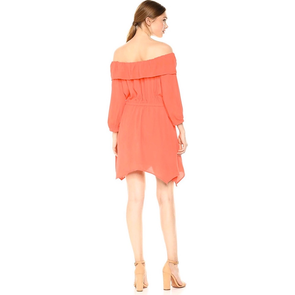 NWT Clayton Revolve Billie Coral Off Shoulder Dres - Picture 2 of 6